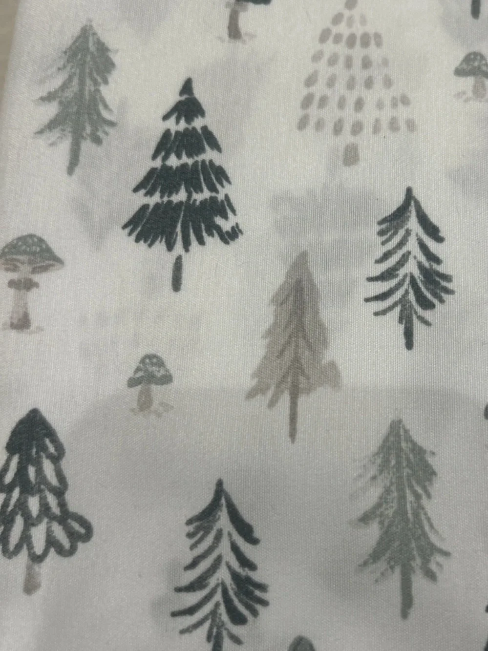 London Kaye FULL Sheet Set 4pc Christmas Trees & Mushrooms Microfiber